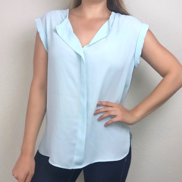 Pleione Tops - Pleione Mint Boxy Blouse Top